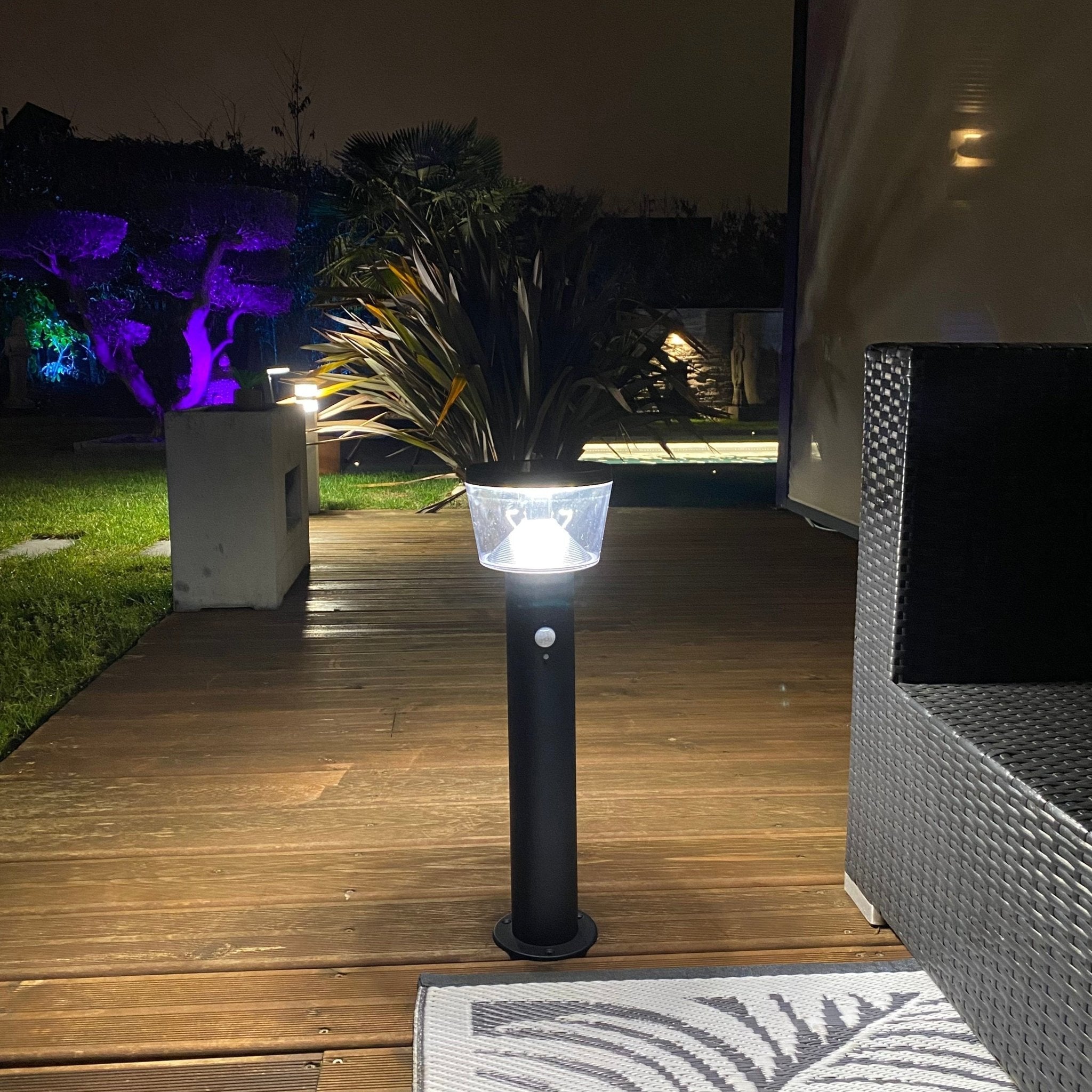 Wegeleuchte Led Solar DUBLIN - Bewegungssensor - 3 Beleuchtungsmodi von 75 bis 600 Lumen - Lumihome