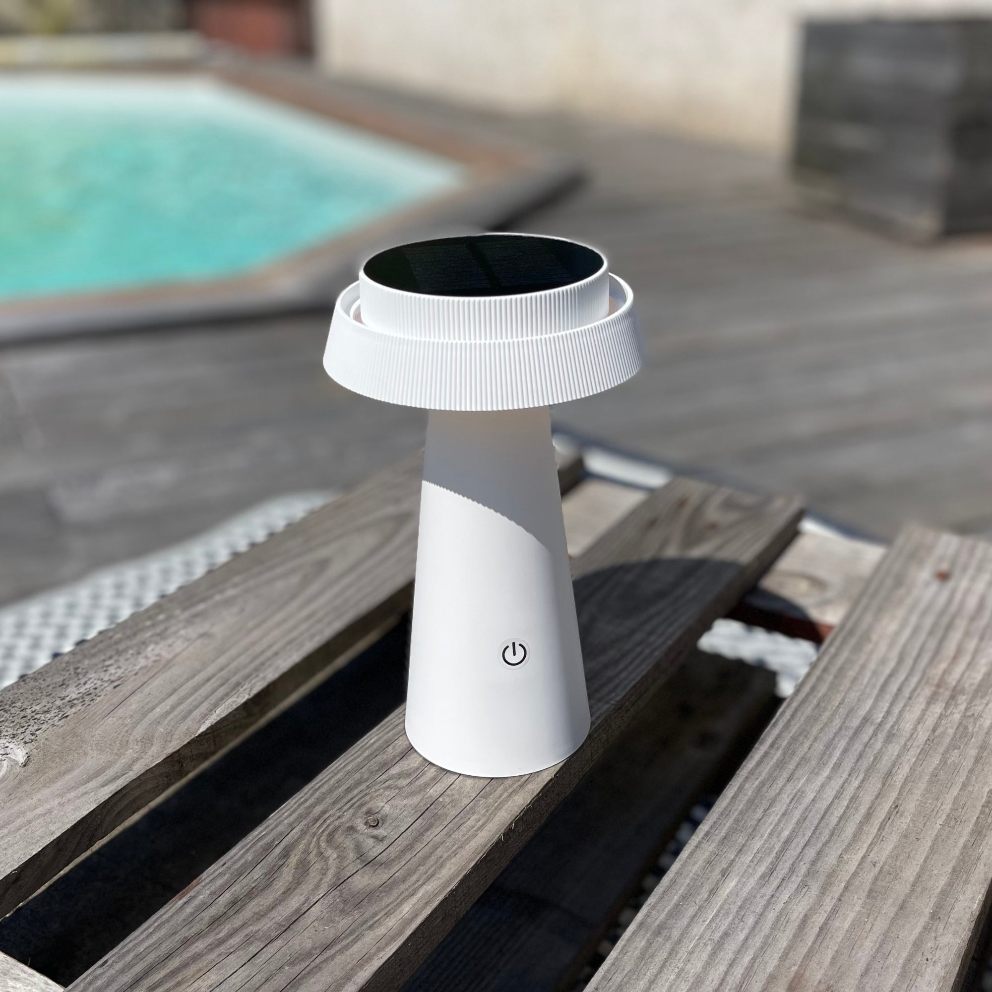 Solar Tischlampe LED ROSA - Lumihome