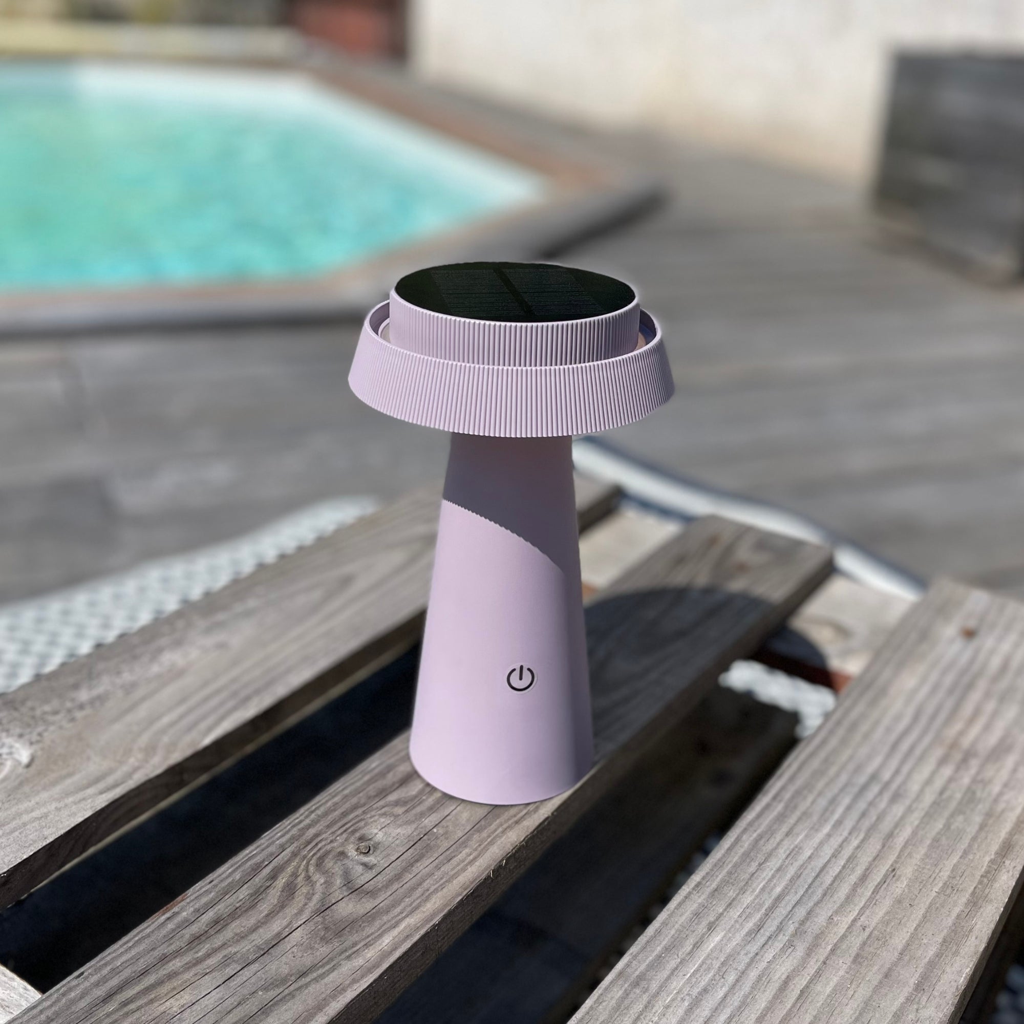Solar Tischlampe LED ROSA - Lumihome