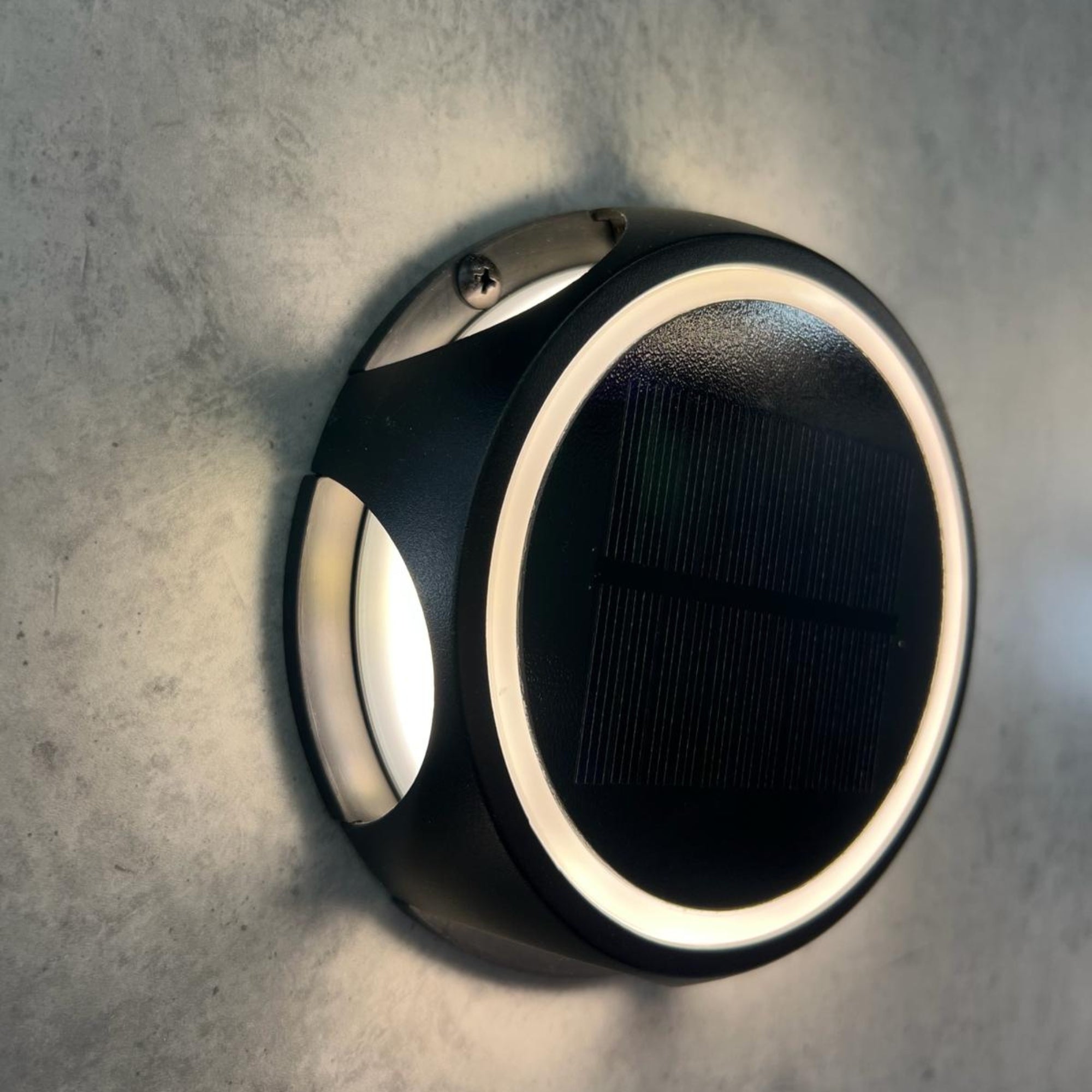 LED-Solarpflasterstein Schwarz - 3 Modi von 50 bis 200 Lumen - IP65 - Boden- oder Wandmontage - Lumihome